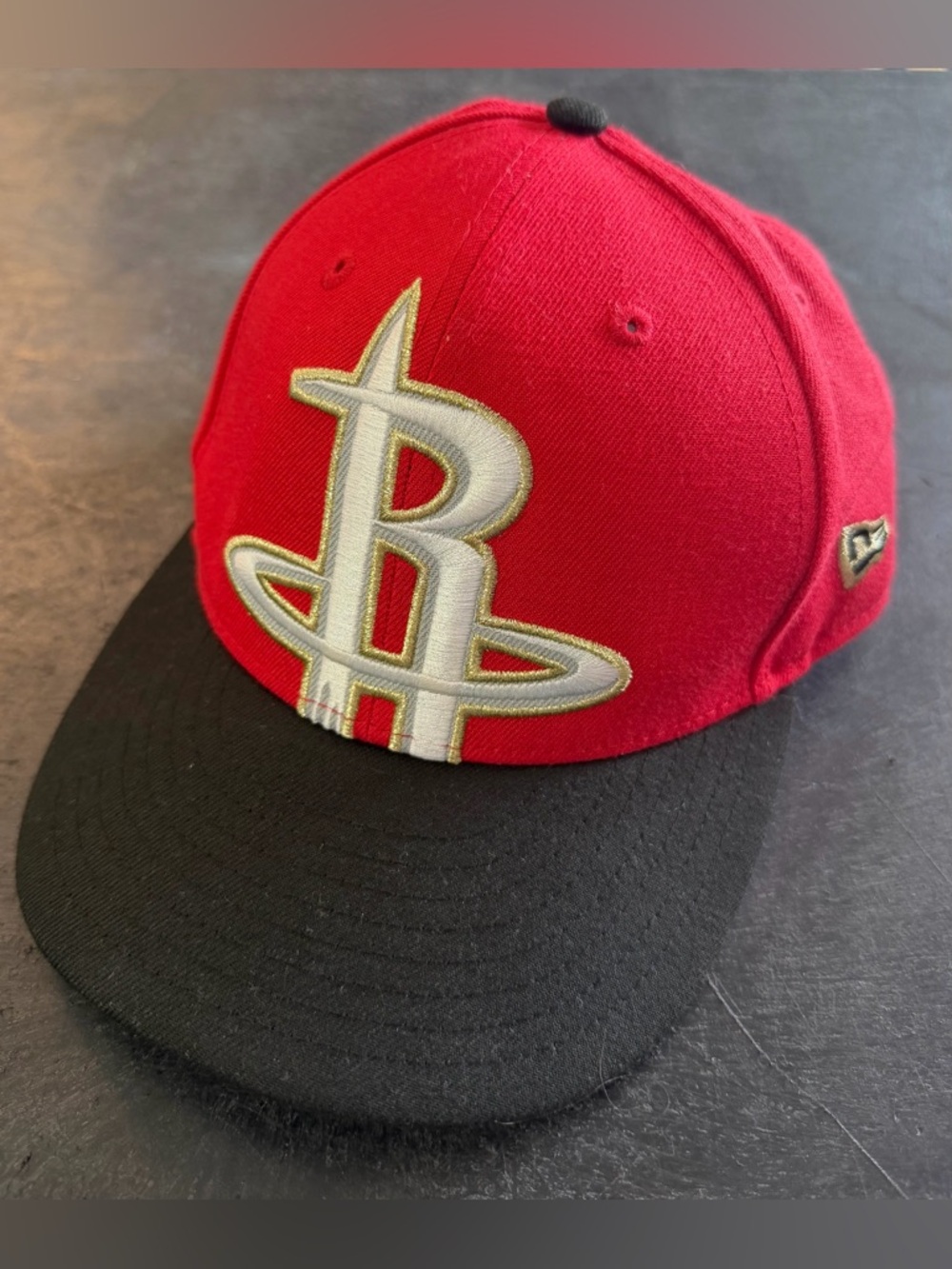 New Era NBA 9FIFTY Big Logo Embroidered Red Snapback Houston Rockets Hat